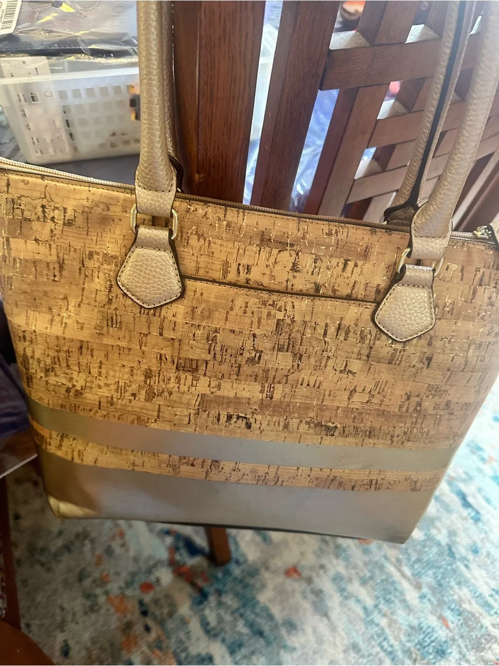Ann Klein cork handbag